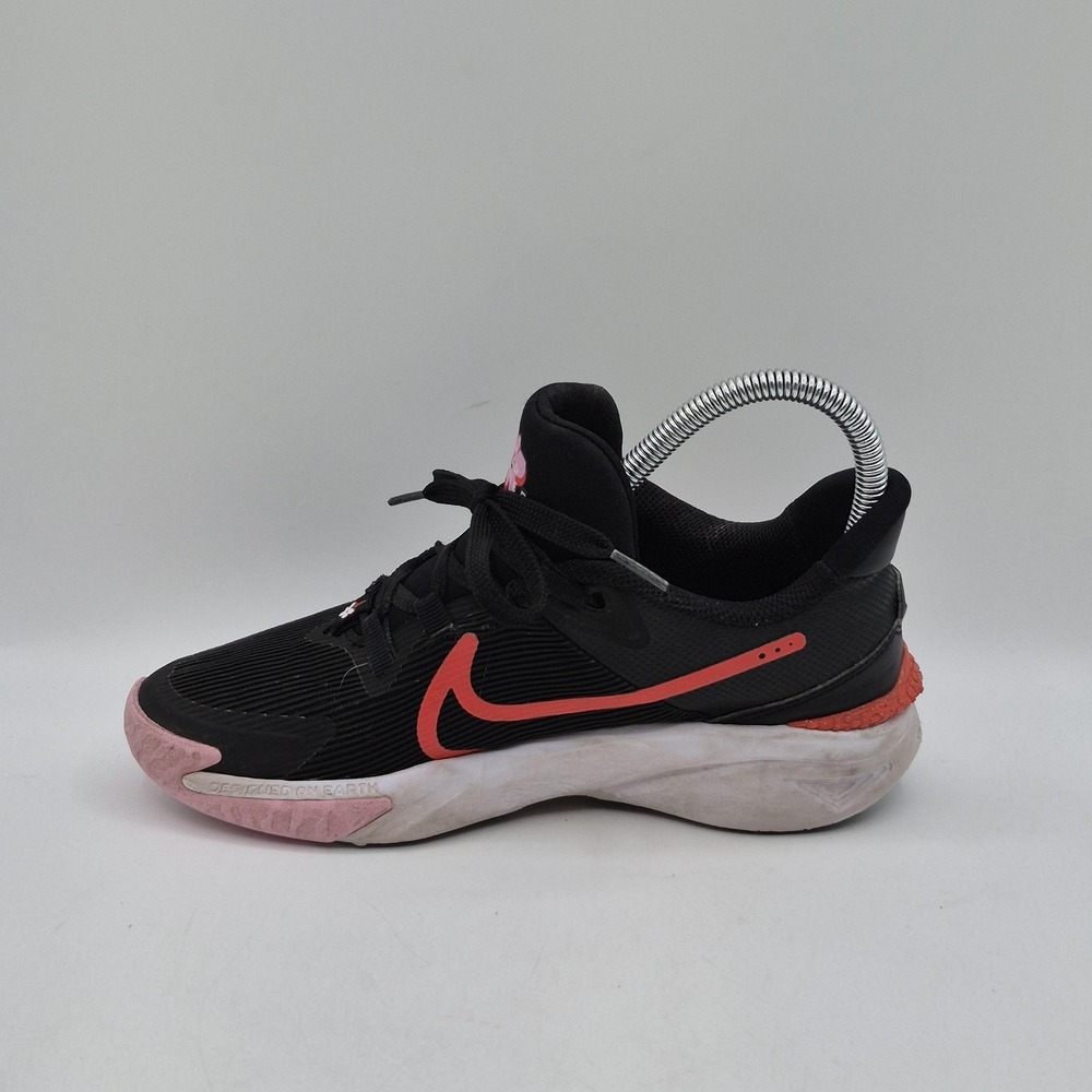 Nike Running Shoes Youth Size 3.5Y Black Pink Flower Mesh Sneaker FJ8077-001 - Picture 4 of 13